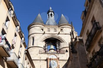 Bordeaux, France - 22 February 2020: The Big Bell of Bordeaux (Grosse Cloche)