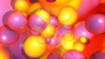 Royalty Free HD Video Clip of Yellow and Pink Balls 