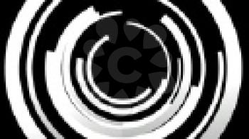 Royalty Free Video of Rotating White Semi-Circles