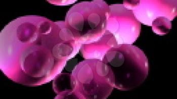 High-definition Video Clip of Floating Pink Balls