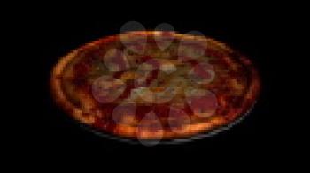 Royalty Free Video of a Spinning Pizza