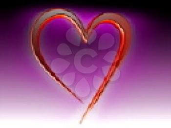 Royalty Free Video of a Heart on Purple