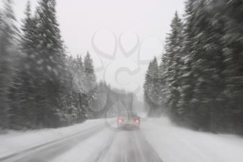 Snowfall Stock Photo