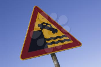 Road Warning Sign Stock Photo
