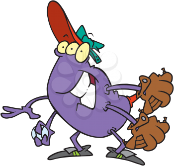 Royalty Free Clipart Image of a Baseball Bug