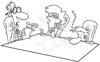 Royalty Free Clipart Image of a Board Meeting