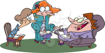 Royalty Free Clipart Image of a Book Club