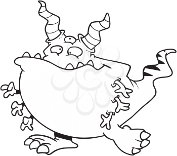 Royalty Free Clipart Image of a Space Alien
