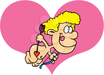 Royalty Free Clipart Image of Cupid