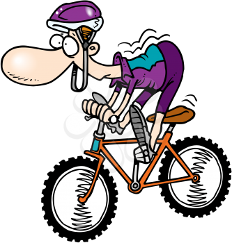Royalty Free Clipart Image of a Bike Rider