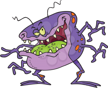 Royalty Free Clipart Image of a Flu Bug