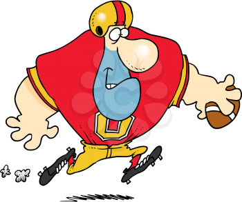 Royalty Free Clipart Image of a Football Player