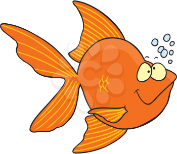 Royalty Free Clipart Image of a Goldfish