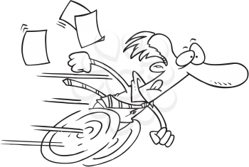 Royalty Free Clipart Image of a Rushing Man