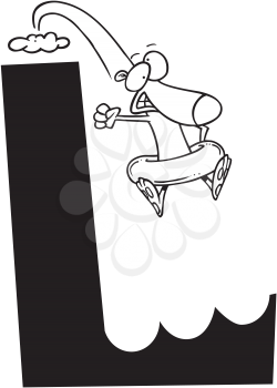 Royalty Free Clipart Image of a Leeming Leaping