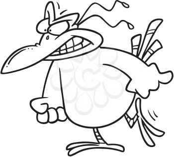 Royalty Free Clipart Image of an Angry Bird