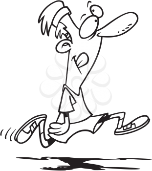 Royalty Free Clipart Image of a Man Running