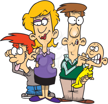 Royalty Free Clipart Image of a Family