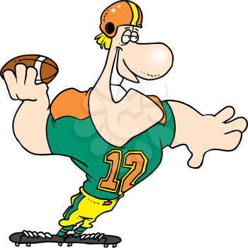 Royalty Free Clipart Image of a Football Player