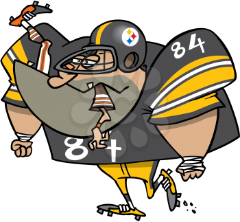 Royalty Free Clipart Image of a Football Player