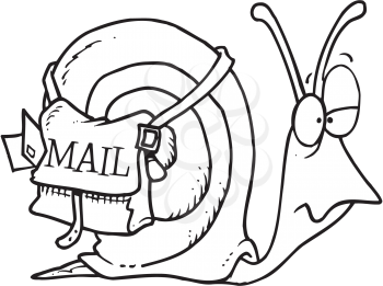 Royalty Free Clipart Image of Snail Mail