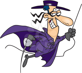 Royalty Free Clipart Image of a Swashbuckler