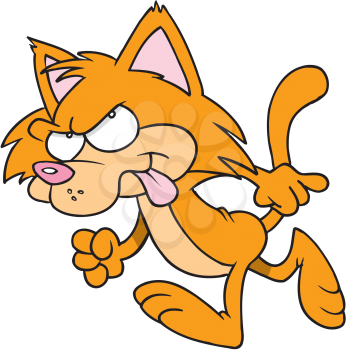 Royalty Free Clipart Image of an Angry Cat
