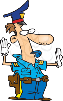Royalty Free Clipart Image of a Traffic Cop