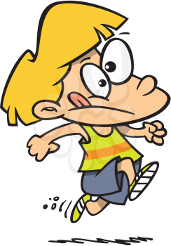 Royalty Free Clipart Image of a Child Running