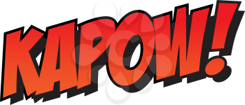 Royalty Free Clipart Image of the Word Kapow
