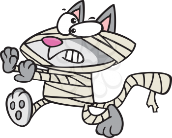 Royalty Free Clipart Image of a Mummy Cat