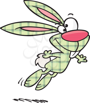 Royalty Free Clipart Image of a Jumping Rabbit
