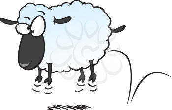 Royalty Free Clipart Image of a Sheep