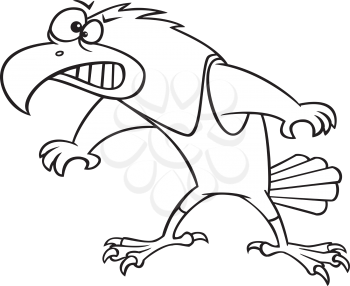 Royalty Free Clipart Image of a Hawk Wrestler