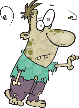 Royalty Free Clipart Image of a Zombie