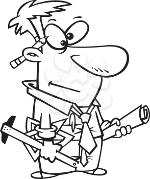 Royalty Free Clipart Image of an Engineer