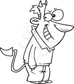 Royalty Free Clipart Image of a Devil Man