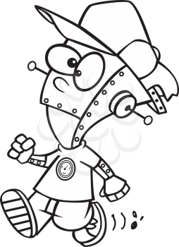 Royalty Free Clipart Image of a Robot Kid