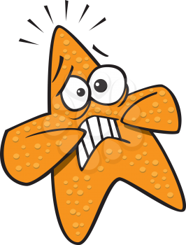 Royalty Free Clipart Image of a Starfish that has Fear 