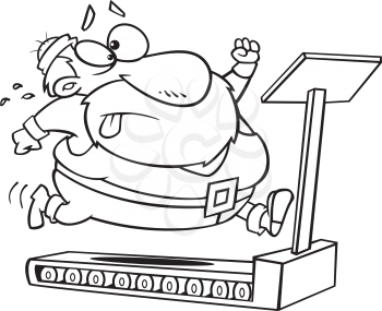 Royalty Free Clipart Image of a Man Exercising