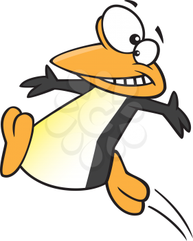 Royalty Free Clipart Image of a Happy Penguin