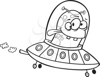 Royalty Free Clipart Image of an Alien