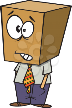 Royalty Free Clipart Image of a Blockhead
