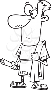 Royalty Free Clipart Image of a Man in Costume