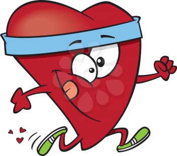 Royalty Free Clipart Image of a Heart Running