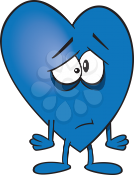 Royalty Free Clipart Image of a Blue Heart