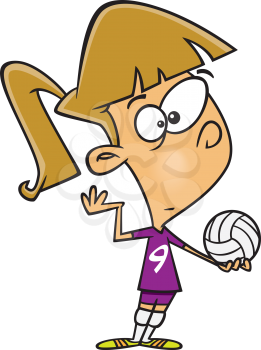 Royalty Free Clipart Image of a Volleyball Player