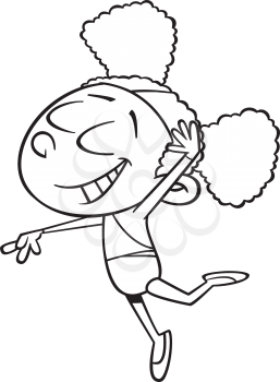 Royalty Free Clipart Image of a Girl doing Ballet