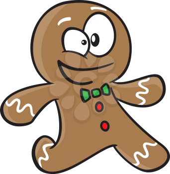 Royalty Free Clipart Image of a Gingerbread Man