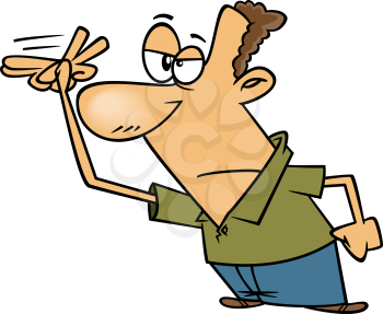 Royalty Free Clipart Image of a Man Looking